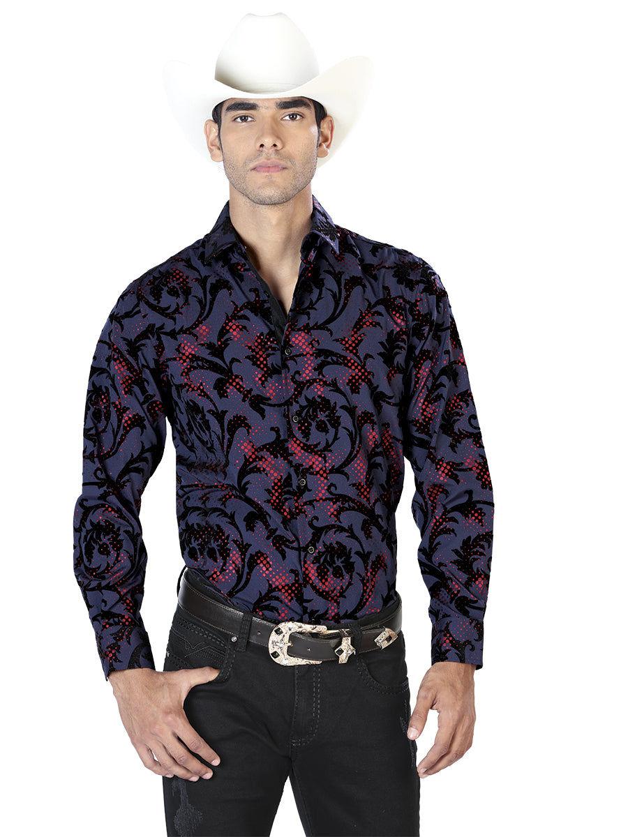Navy Casual Long Sleeve Shirt 43584