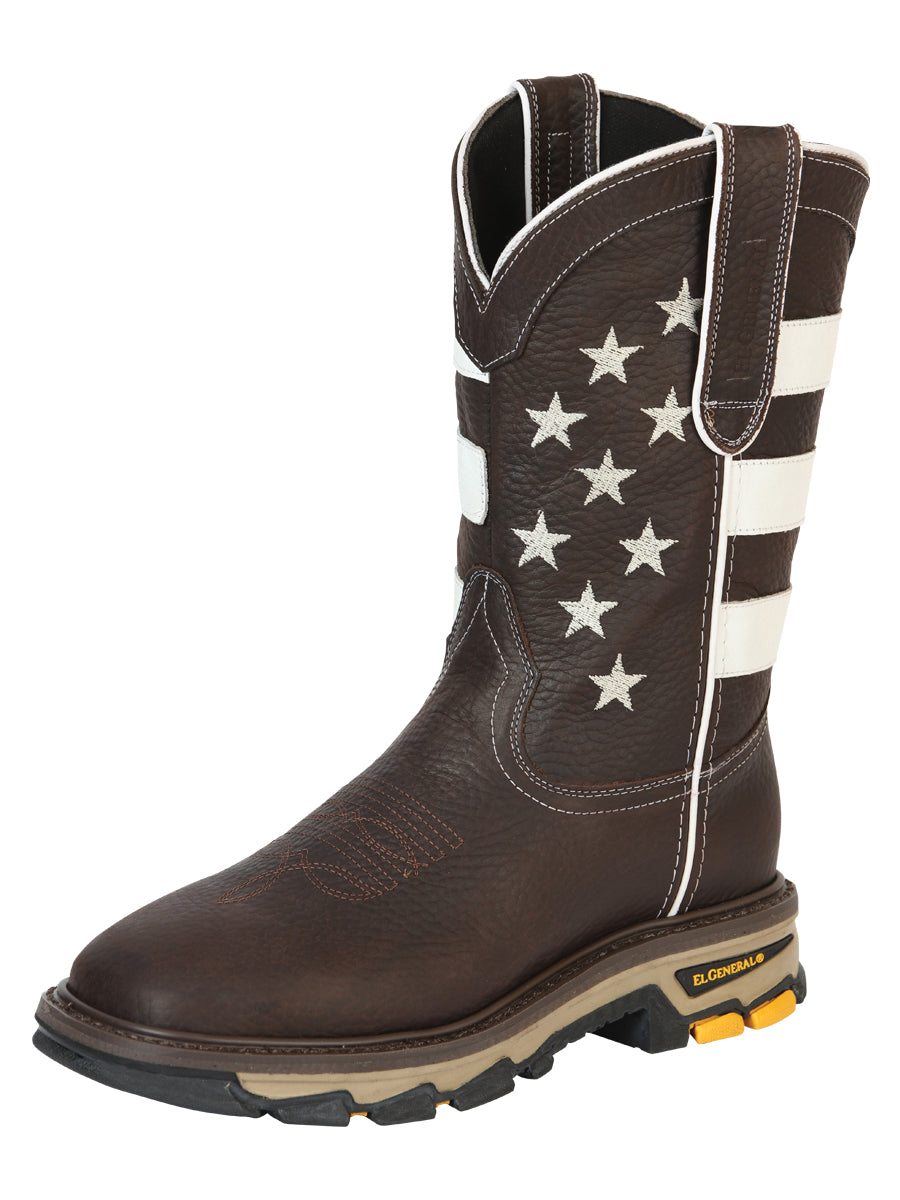 El General Men’s Work Boot - Bull Fight Leather - Choco 44759