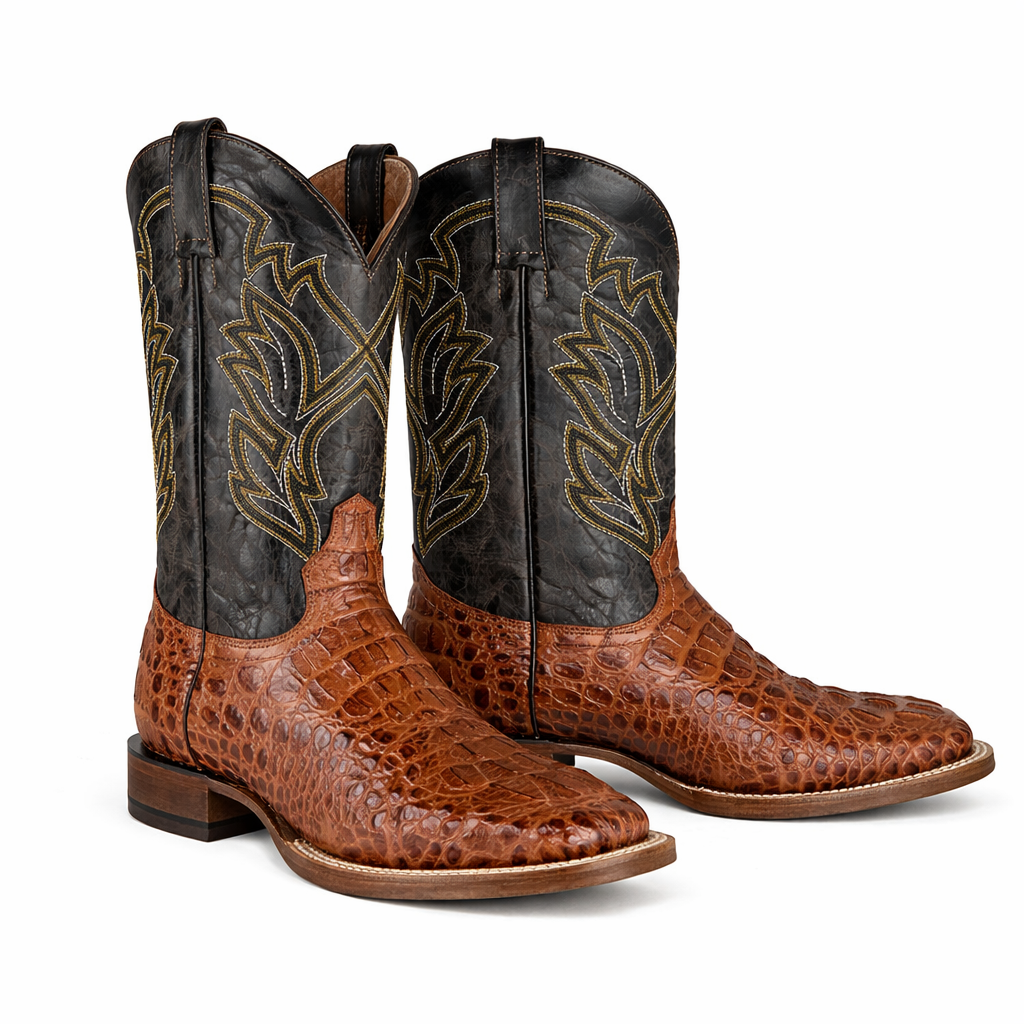 Dark Ranch Caiman Neck- Square Toe