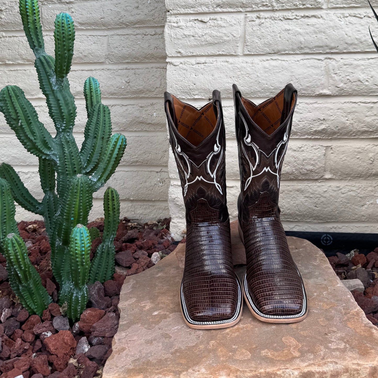 Dark Ranch Armadillo Boots-Square Toe