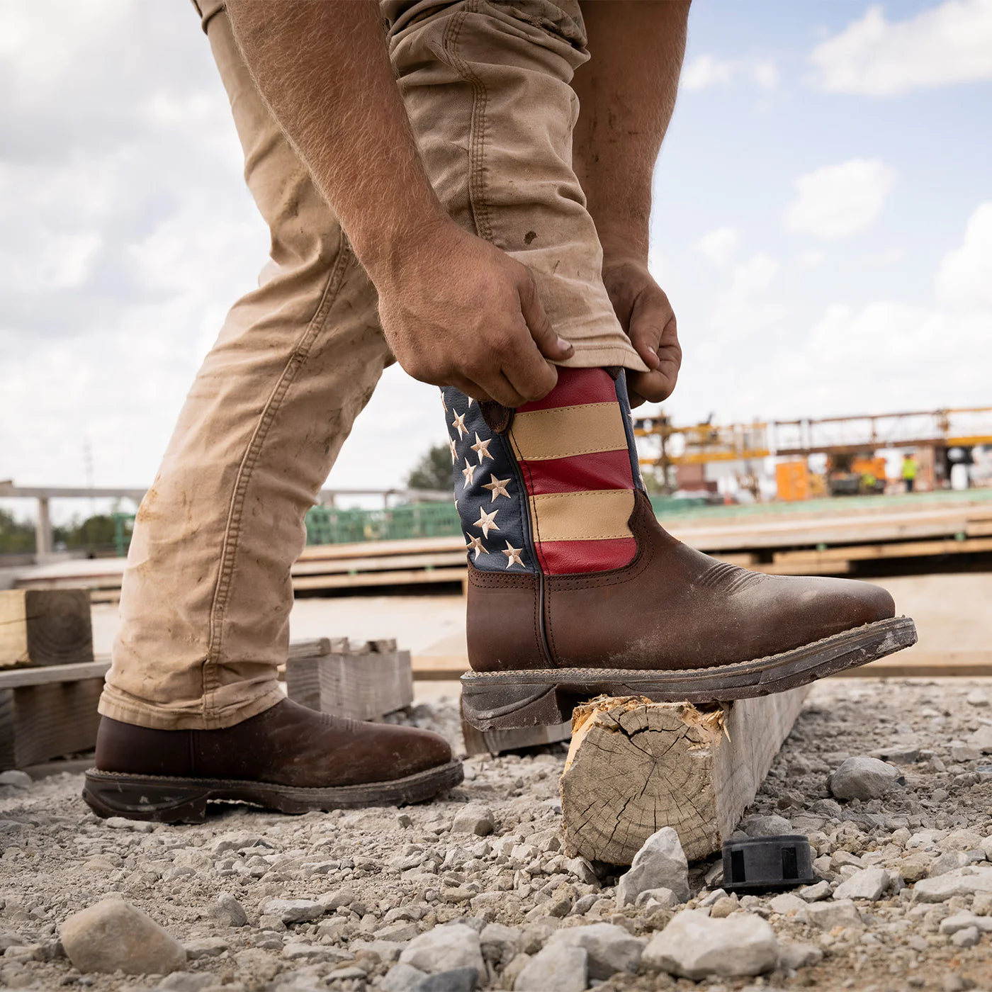 REBEL BY DURANGO PATRIOTIC PULL-ON WESTERN FLAG BOOT