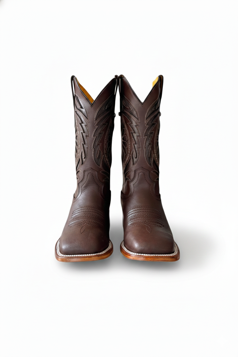 Dark Ranch Brown Classic Boots-Square Toe