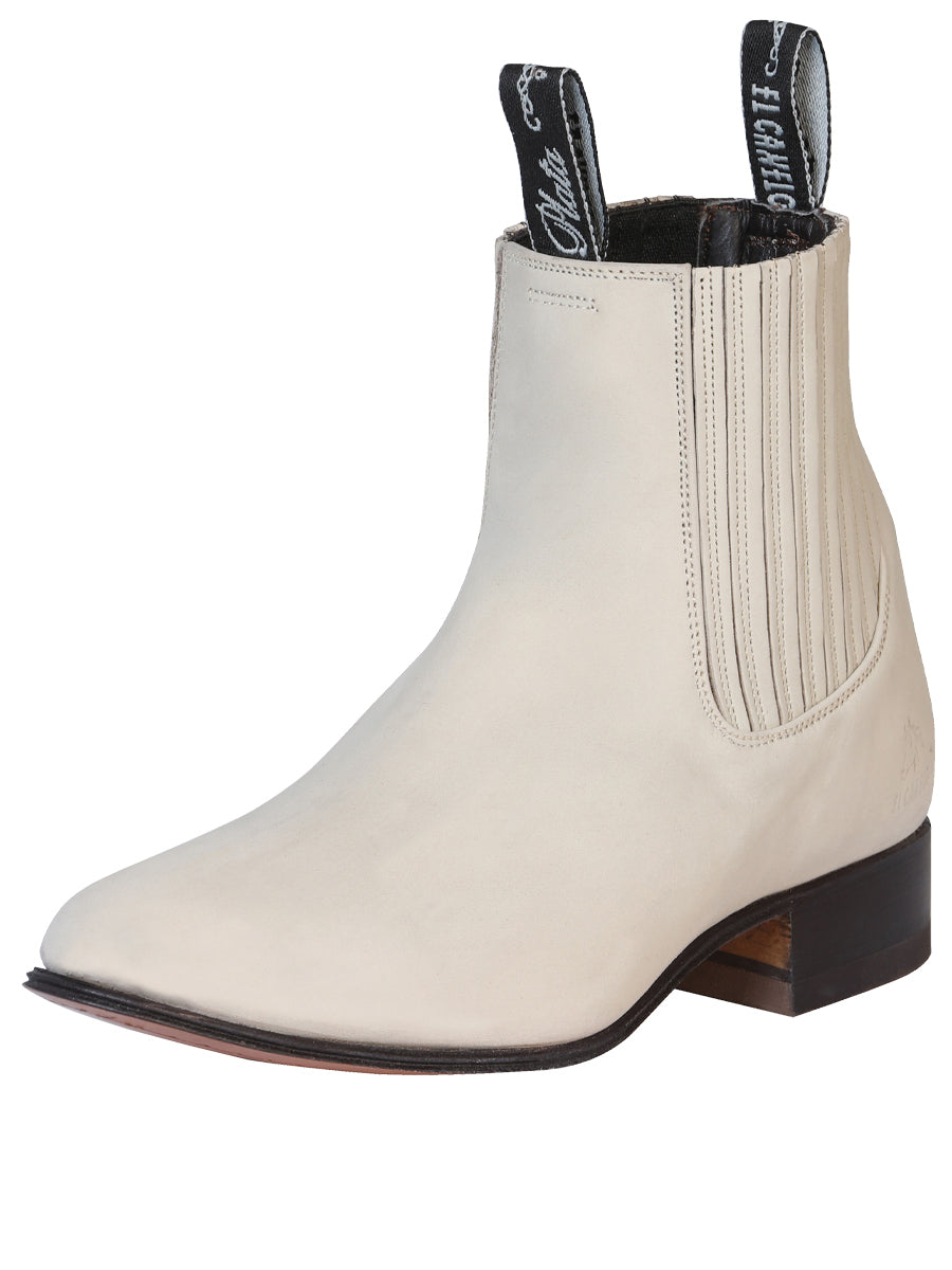 Canelo Charro Boot Suede In Bone 229