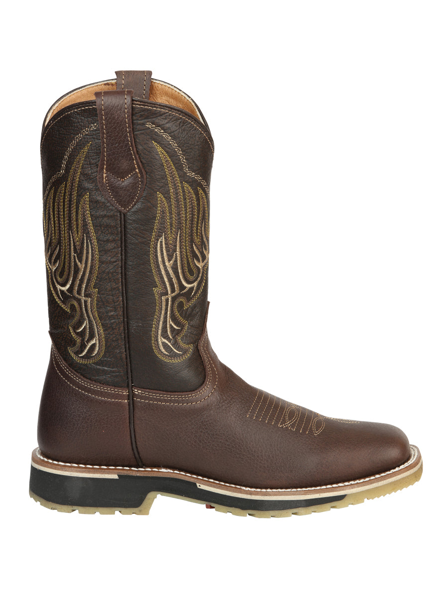 Establo Work Men’s Rodeo Boot - Bovine Grizzly Leather in Brown

  41539