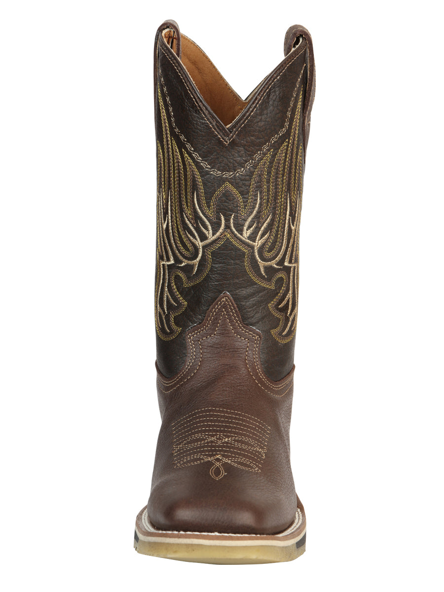 Establo Work Men’s Rodeo Boot - Bovine Grizzly Leather in Brown

  41539