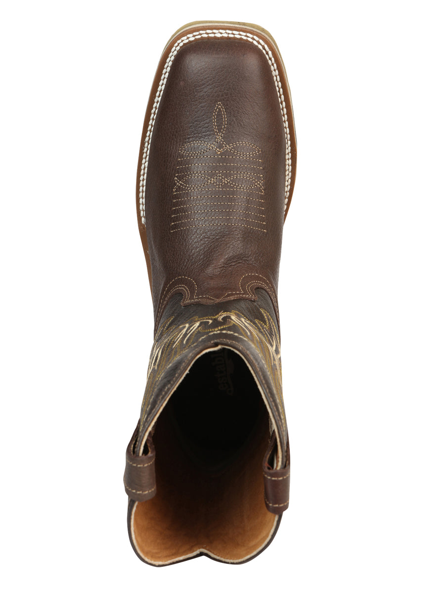 Establo Work Men’s Rodeo Boot - Bovine Grizzly Leather in Brown

  41539