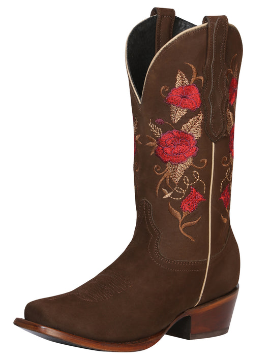 Women El General Rodeo Boot - Suede Brown 42025