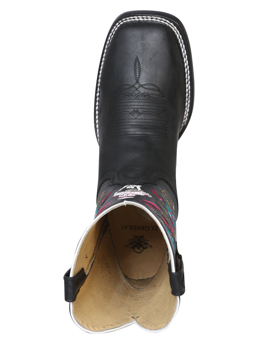 El General Ladies Rodeo Boot- Crazy Black 42976