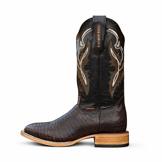 Dark Ranch Armadillo Boots-Square Toe