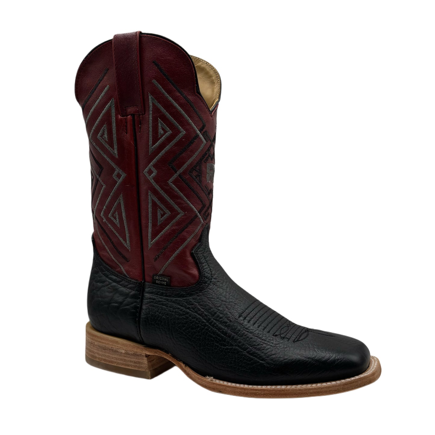 Reyme Black Cuello De Toro Boots-Square Toe