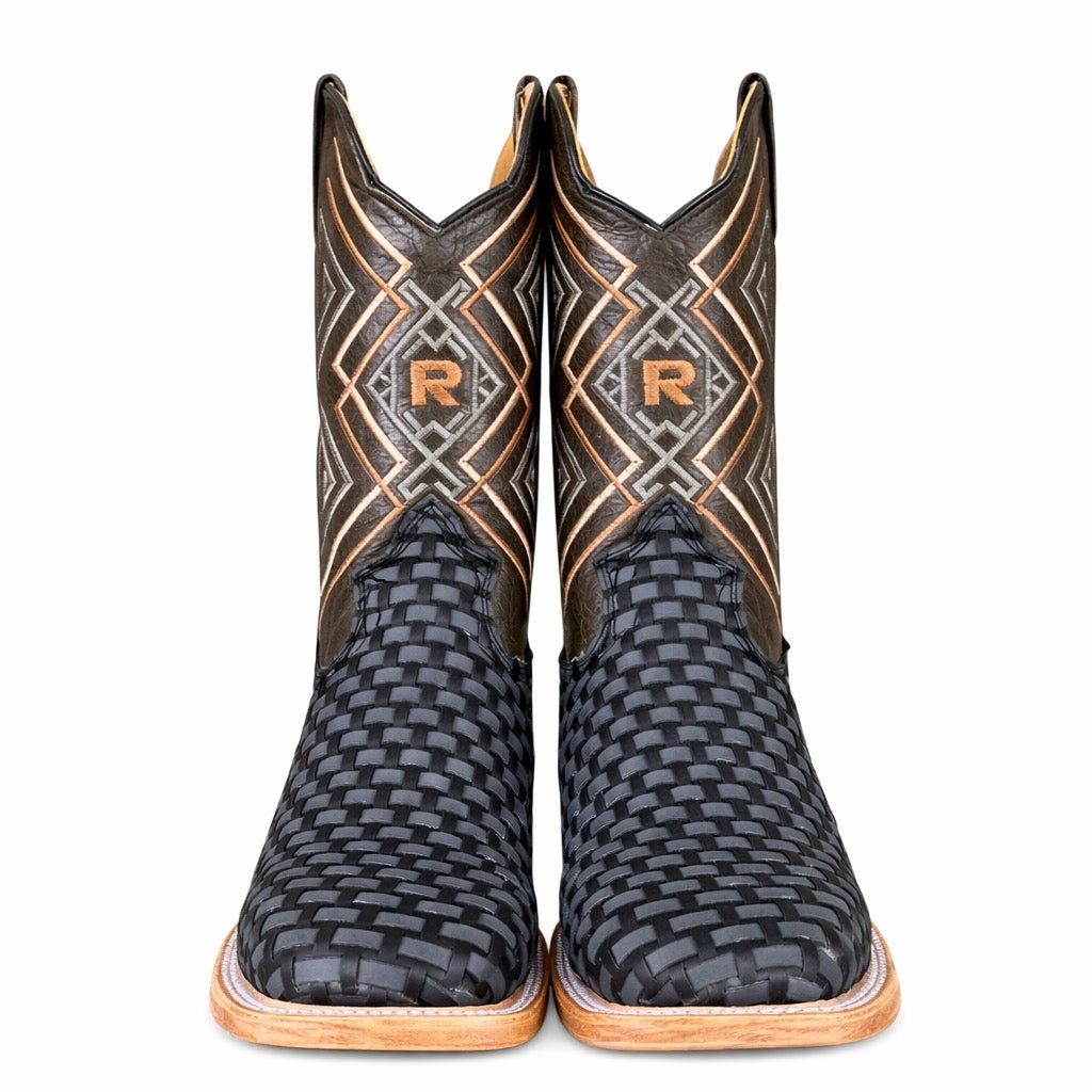 Reyme Basketweeve Handmade Boots-Square Toe