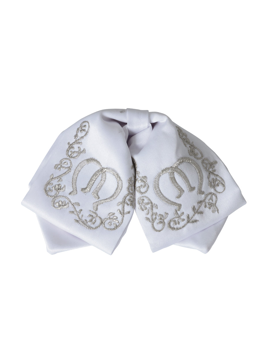 Kids 
Mexican Charro Bow Tie 100% Polyester White/Silver  600397