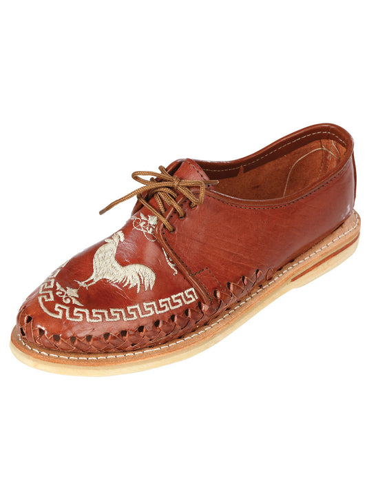 Mexican Artisanal Shoes Leather Honey/Brown Rooster 603357
