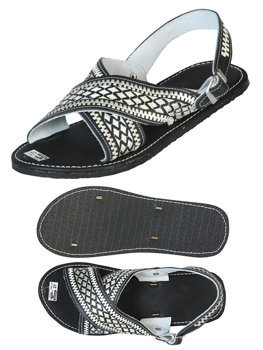Mexican Artisanal Sandals Leather Black  603785