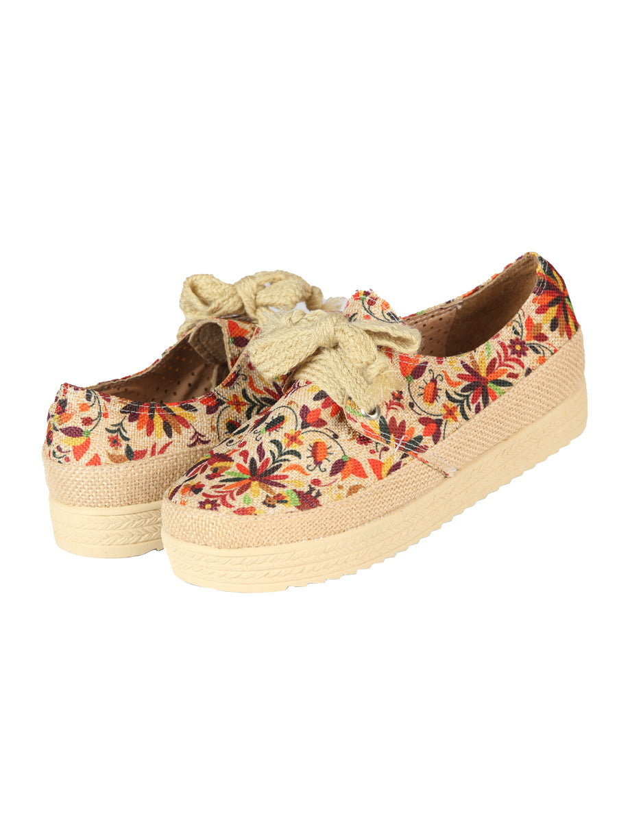 Mexican Artisanal Yute Tennis 50% Cotton, 50% Polyester  Multicolor 603959