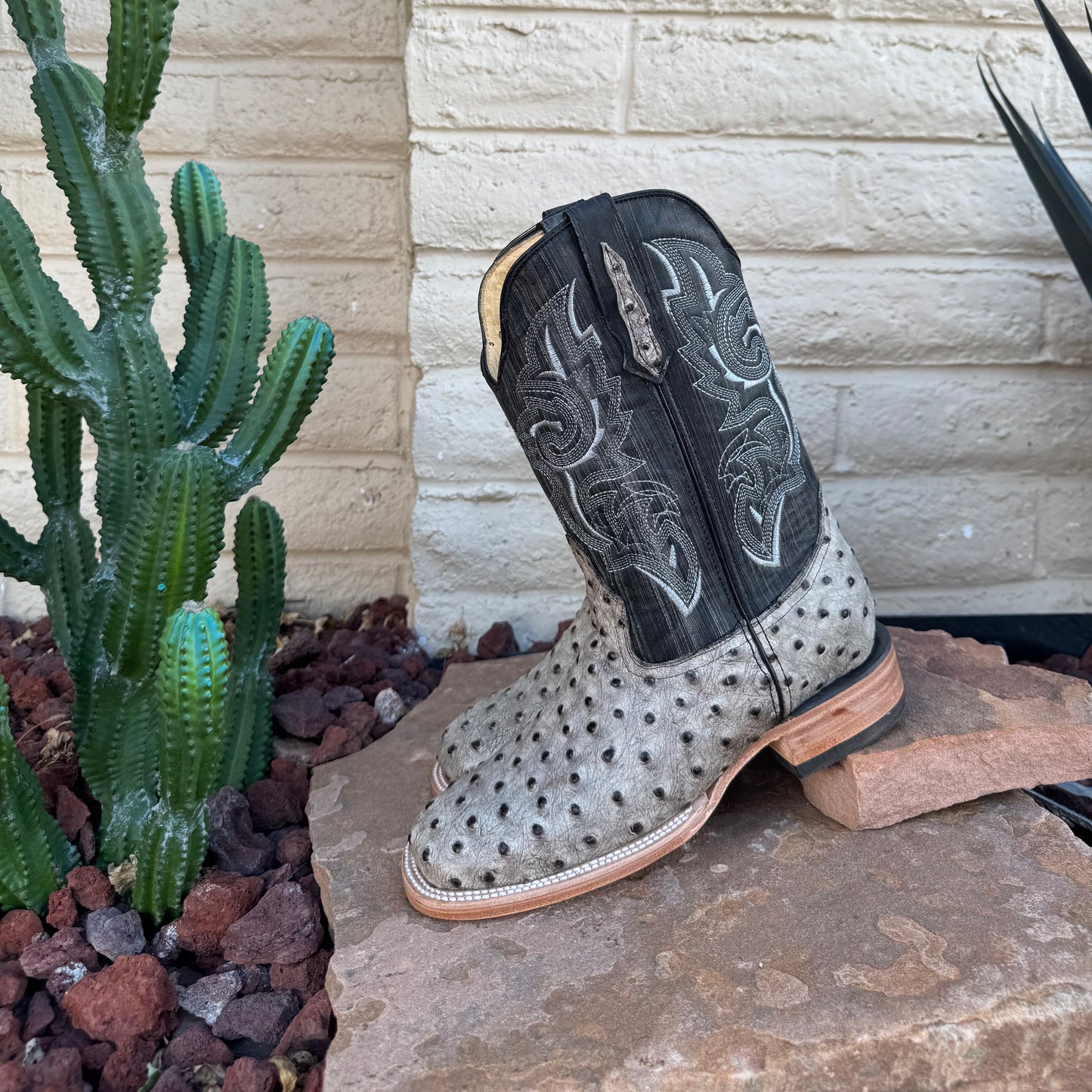Monarch Ostrich Boots-Square Toe
