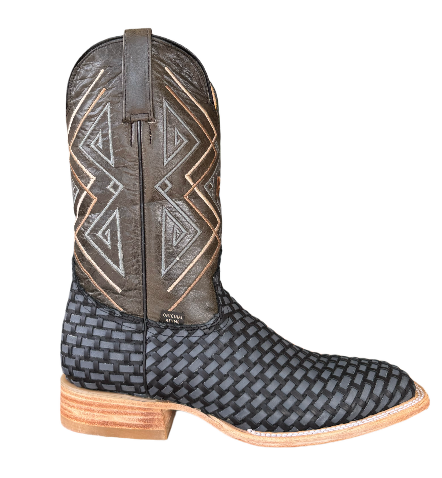 Reyme Basketweeve Handmade Boots-Square Toe