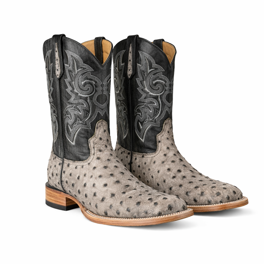 Monarch Ostrich Boots-Square Toe