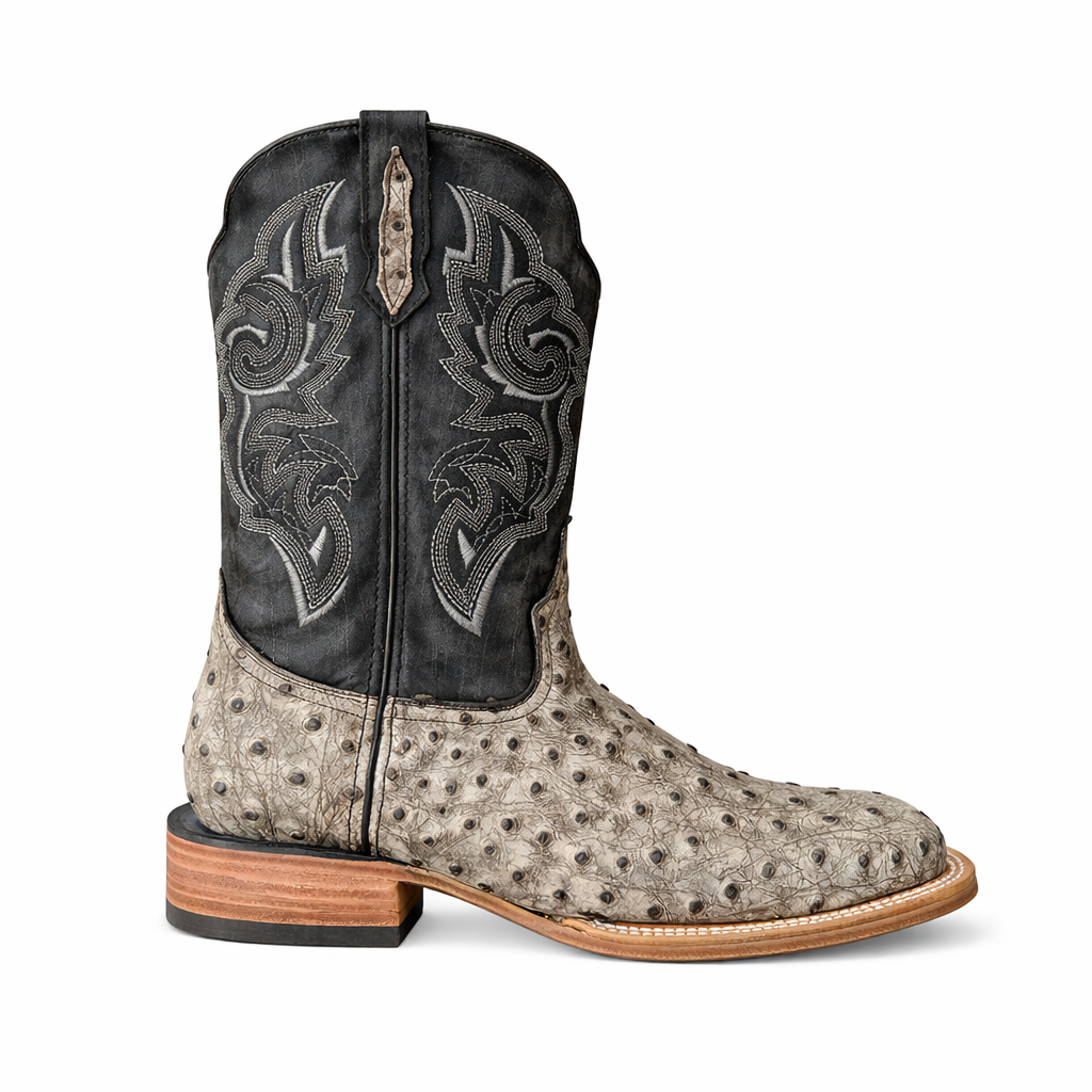 Monarch Ostrich Boots-Square Toe